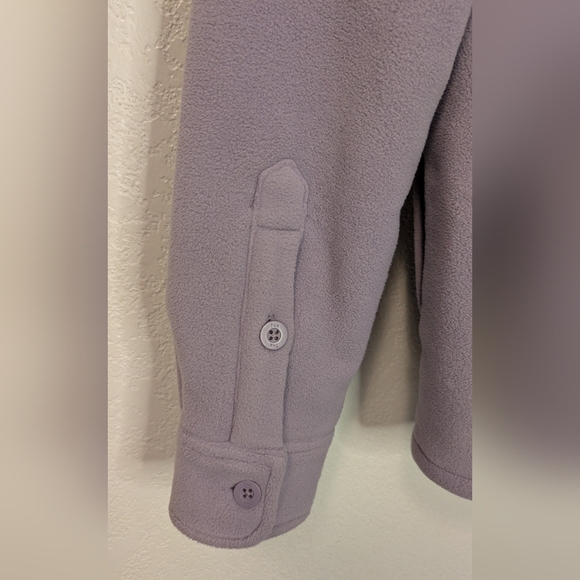 TNA Aritzia Polar Shirt Jacket In Purple Ash - Picture 6 of 13